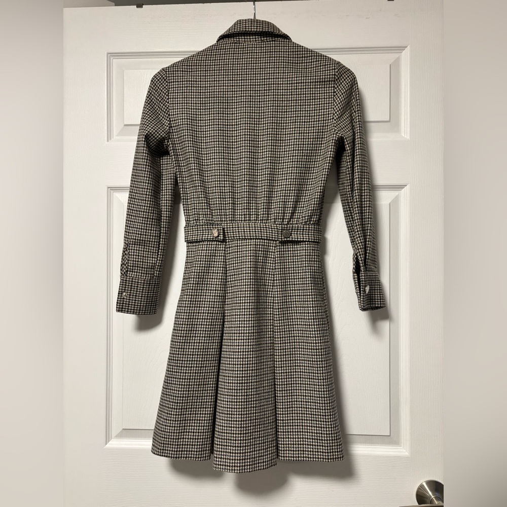 Maje Black and White Long Sleeve Dress - Picture 2 of 9